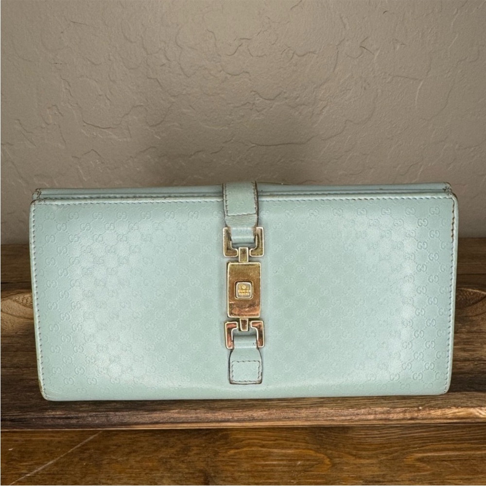Gucci horsebit wallet in Mint green